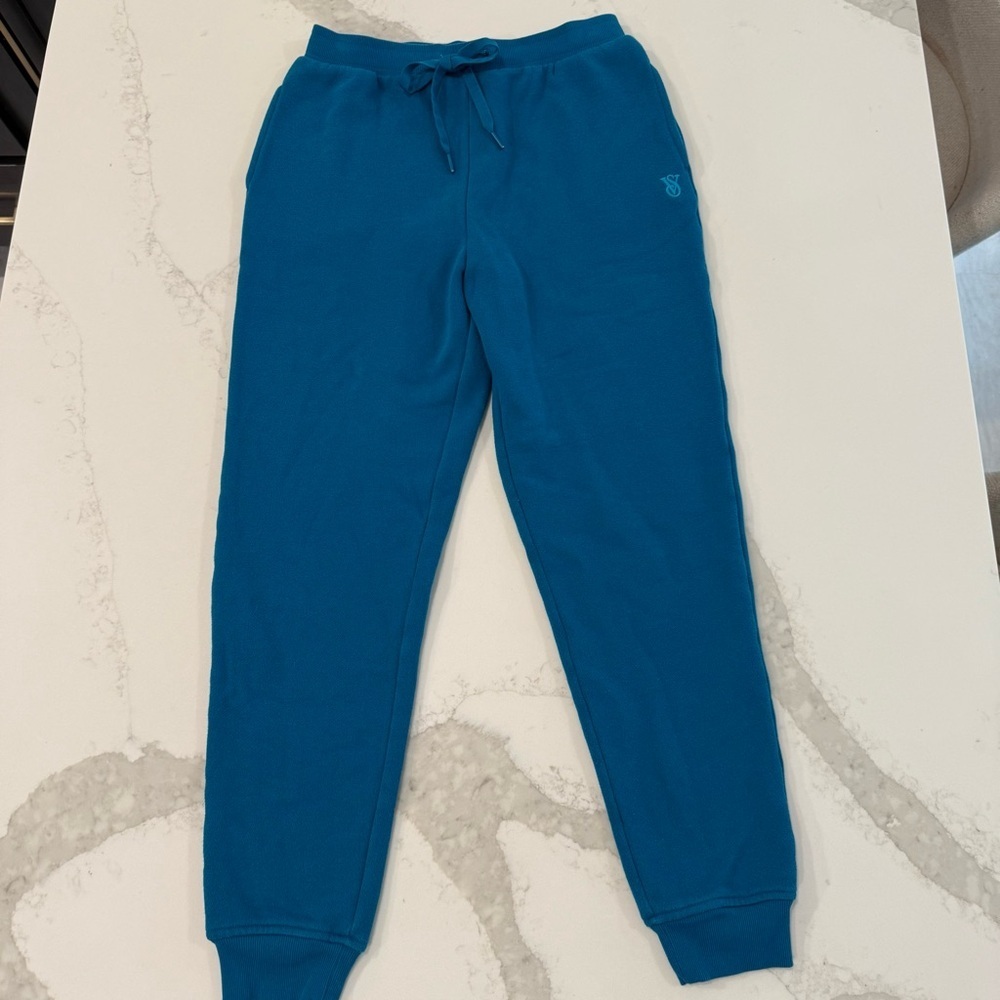 Victoria’s Secret High Waist Jogger Sweatpants Women’s Small Blue Athleisure Gym